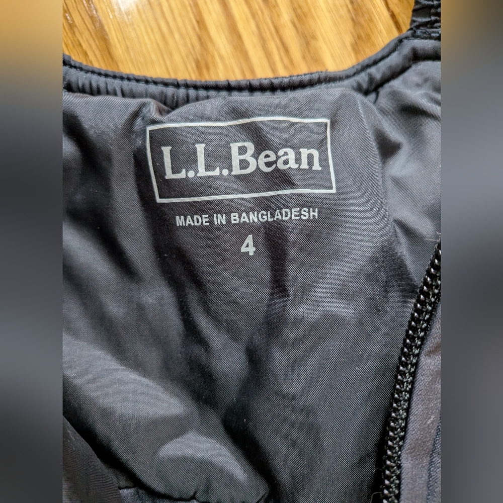 L.L. Bean Black Cold Buster Bib Snowpants - Picture 4 of 7